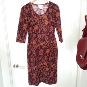 Vintage Fairweather Midi Fall Dress
